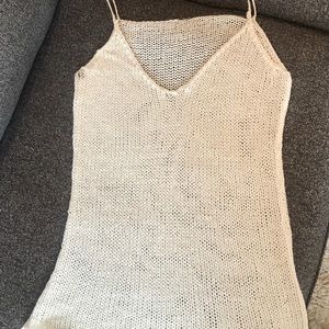 Silky soft sweater tank off white